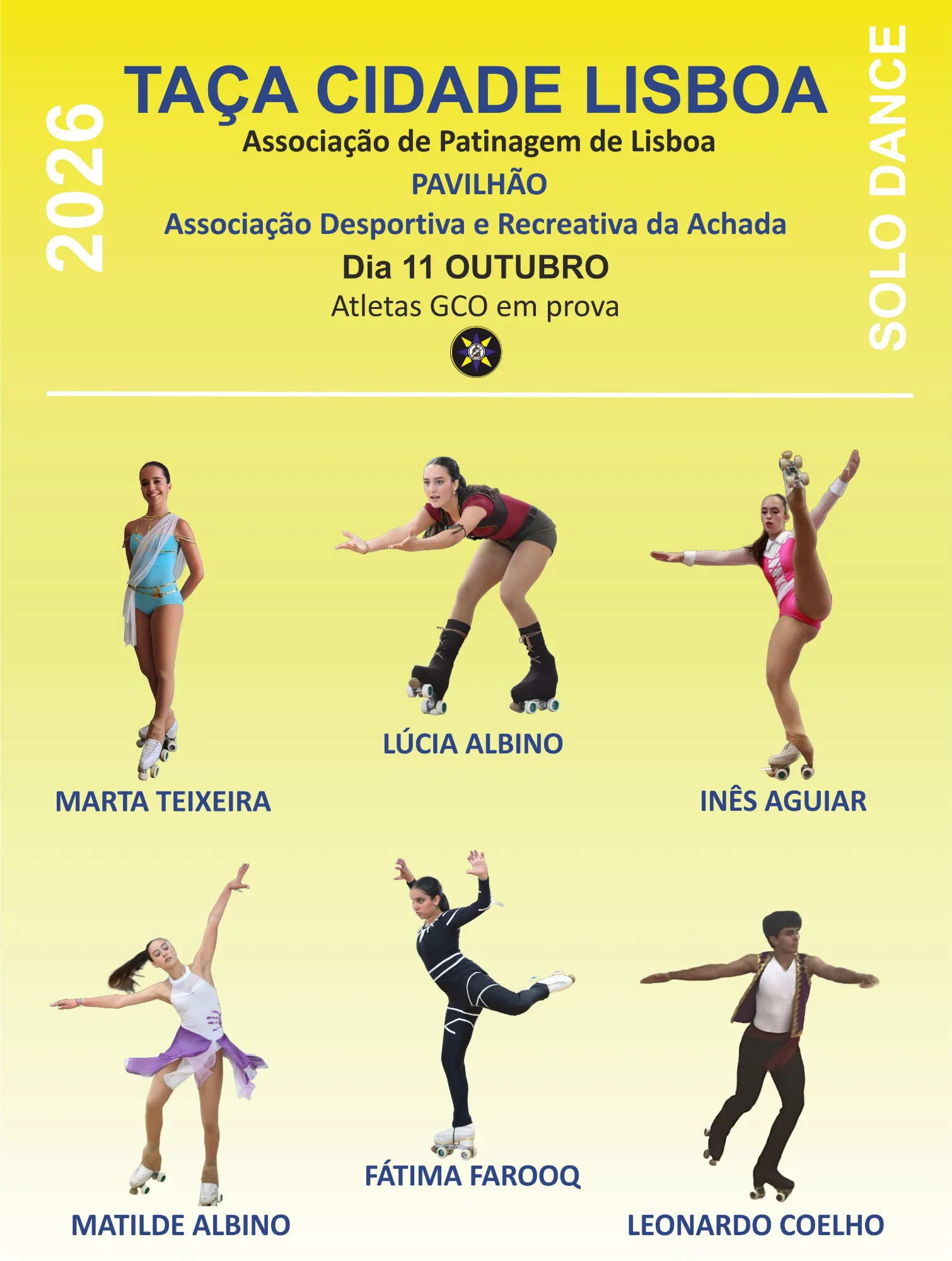 Taça Cidade Lisboa de Solo Dance 2026: Atletas do GCO preparam-se para entrar em pista já este Domingo