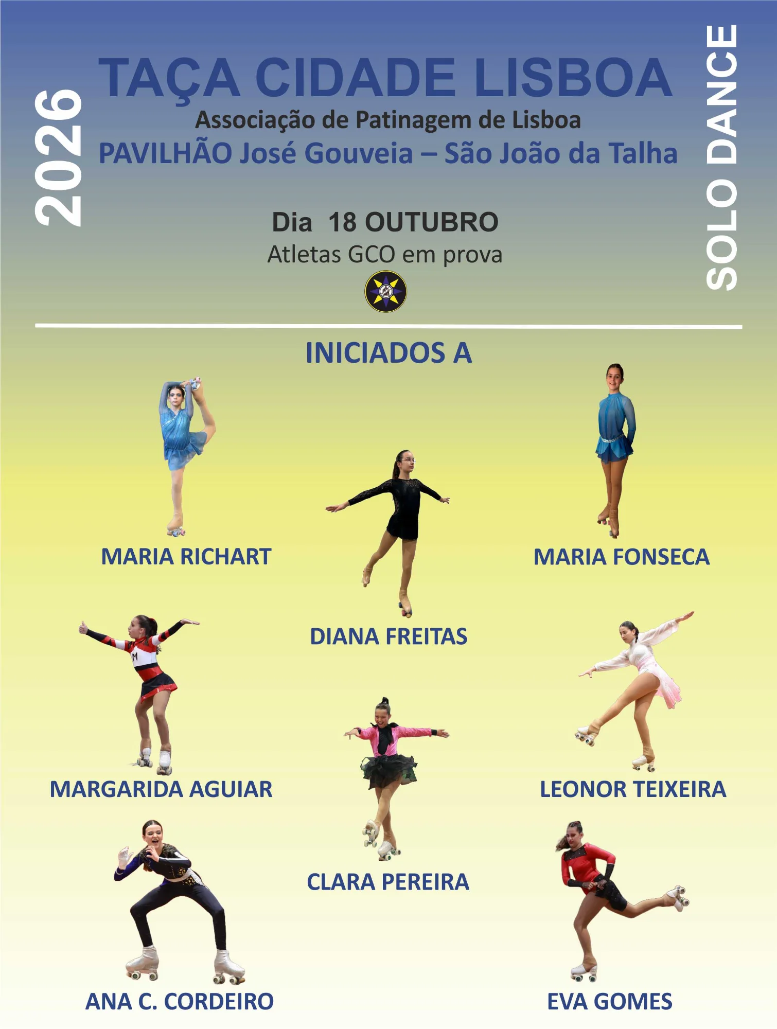 Taça Cidade Lisboa 2026: atletas do GCO em prova nos dias 17 e 18 de outubro (imagem 2)