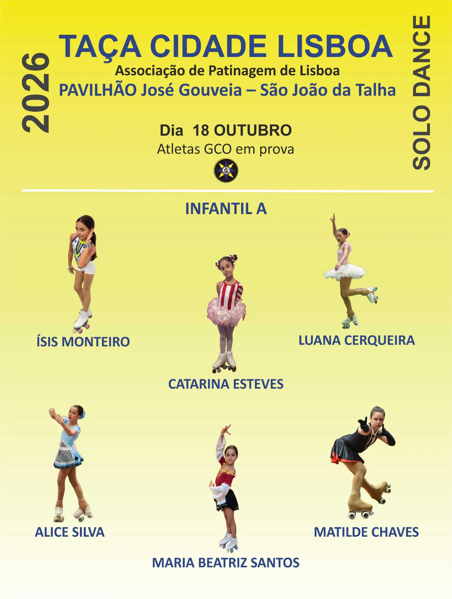 Taça Cidade Lisboa 2026: atletas do GCO em prova nos dias 17 e 18 de outubro (imagem 3)